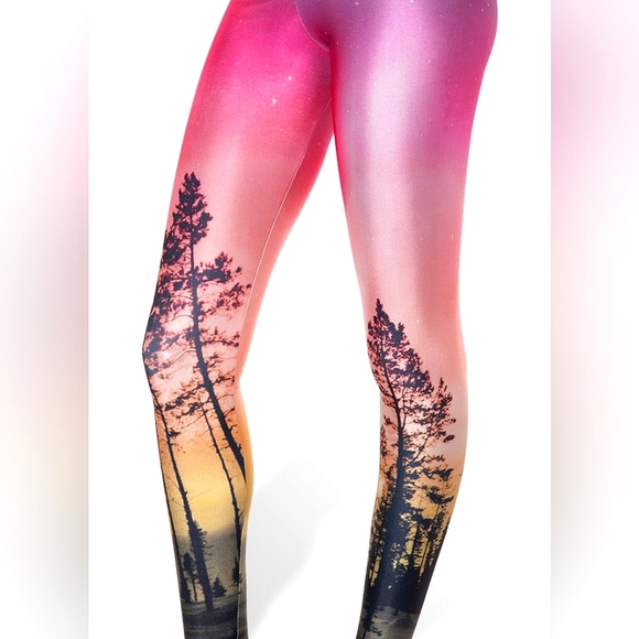 BlackMilk Aurora Sky Orange Leggings 🧡 (M) - Picture 1 of 10